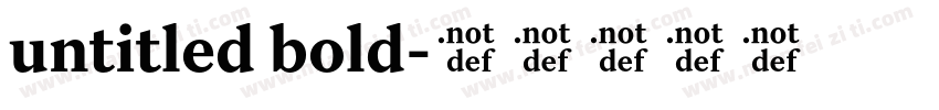 untitled bold字体转换